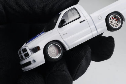 Shoom x GCD 1:64 Dodge RAM SRT-10 White With bearing wheels and accessrories