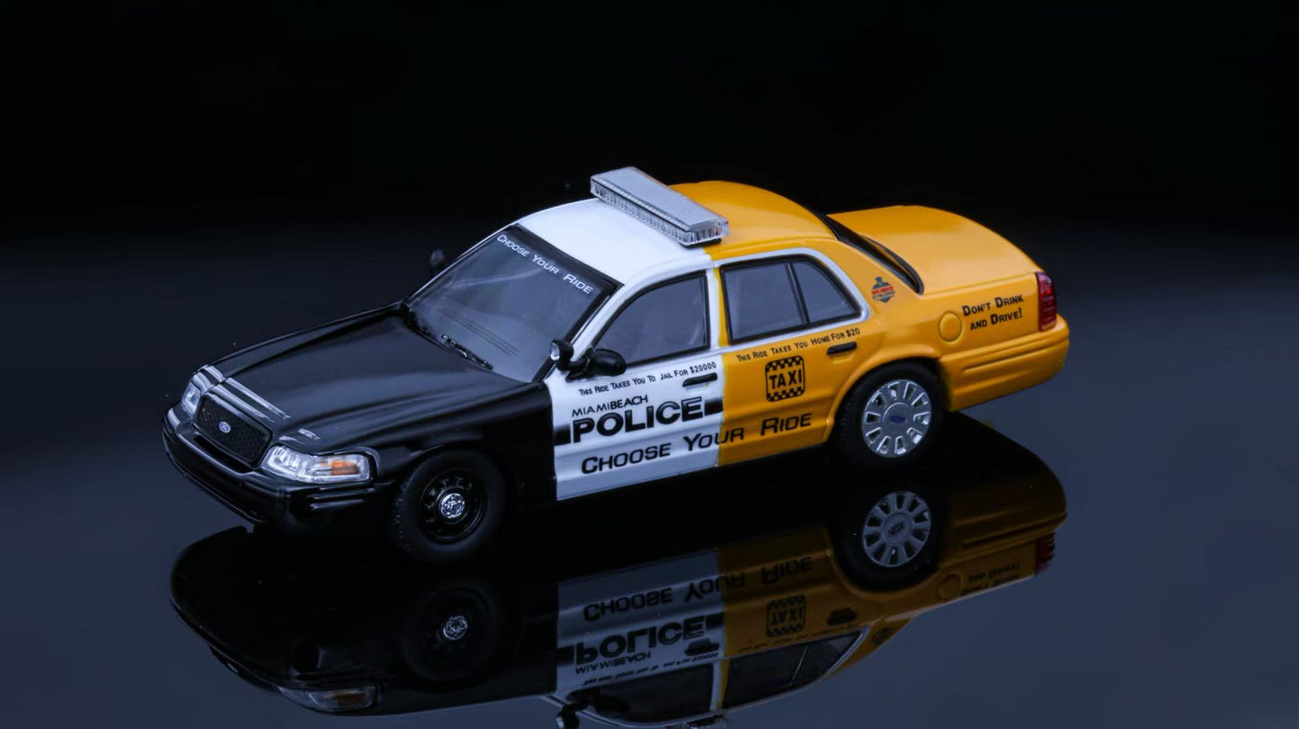 Rollin 1:64 Miami Beach Police Choose Your Ride  Ford Crown Victoria Diecast
