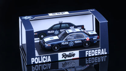 Rollin 1:64 Mexico Policia Federal Crown victoria