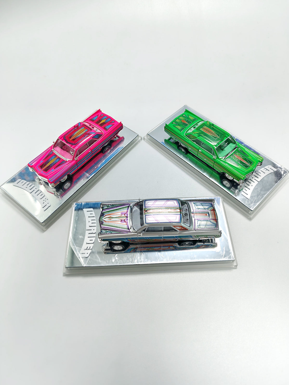 [Pre-order] 97 M 1:64 1964 Coupe DeVille Lowrider Pink / Green / Silver