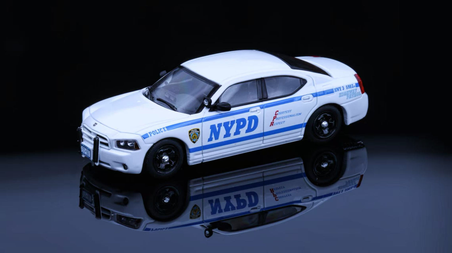 Rollin 1:64 08 Dodge Charger New York Police Department Highway Patrol Slick Top NYPD