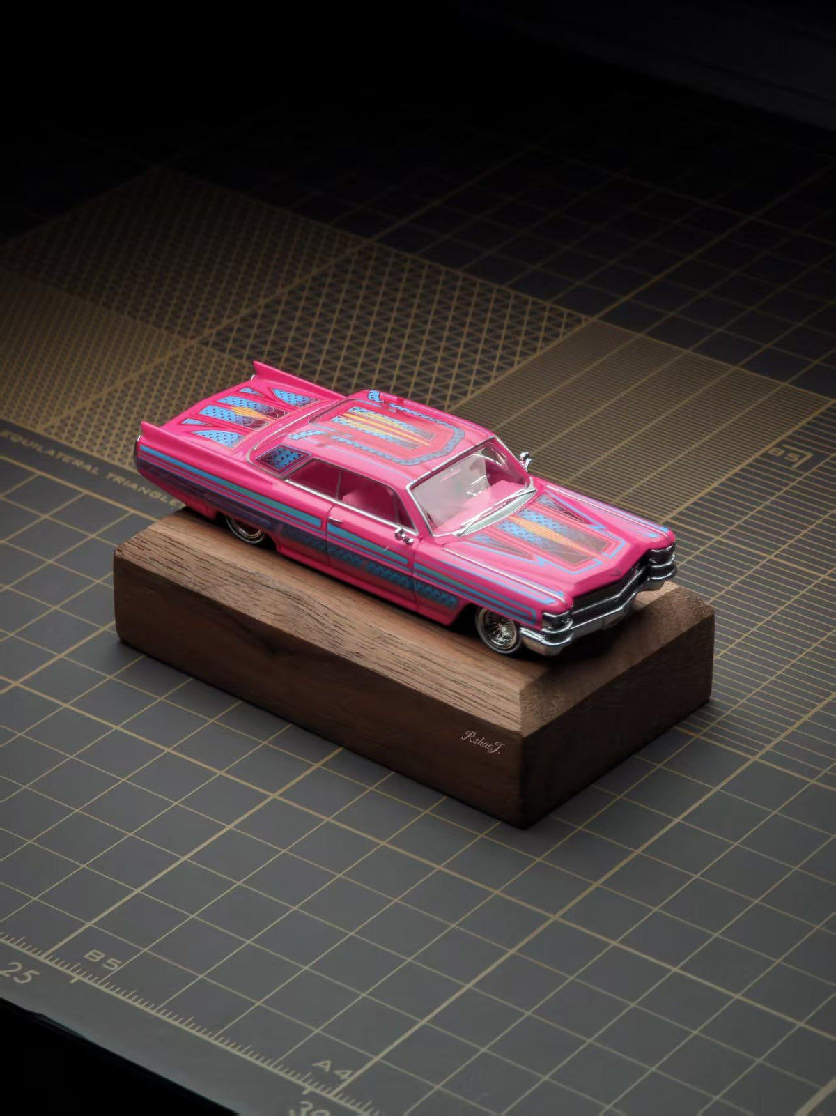 [Pre-order] 97 M 1:64 1964 Coupe DeVille Lowrider Pink / Green / Silver