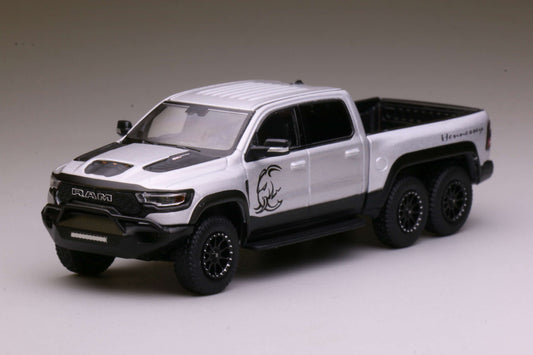 [Pre-order] 596 1/64 Sliver Dodge Ram 1500 TRX Mammoth 6x6 with working Light