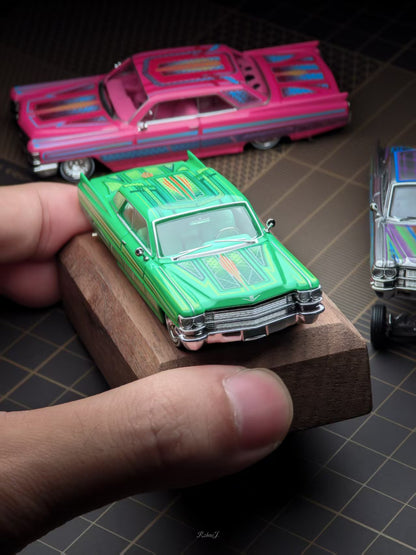 [Pre-order] 97 M 1:64 1964 Coupe DeVille Lowrider Pink / Green / Silver