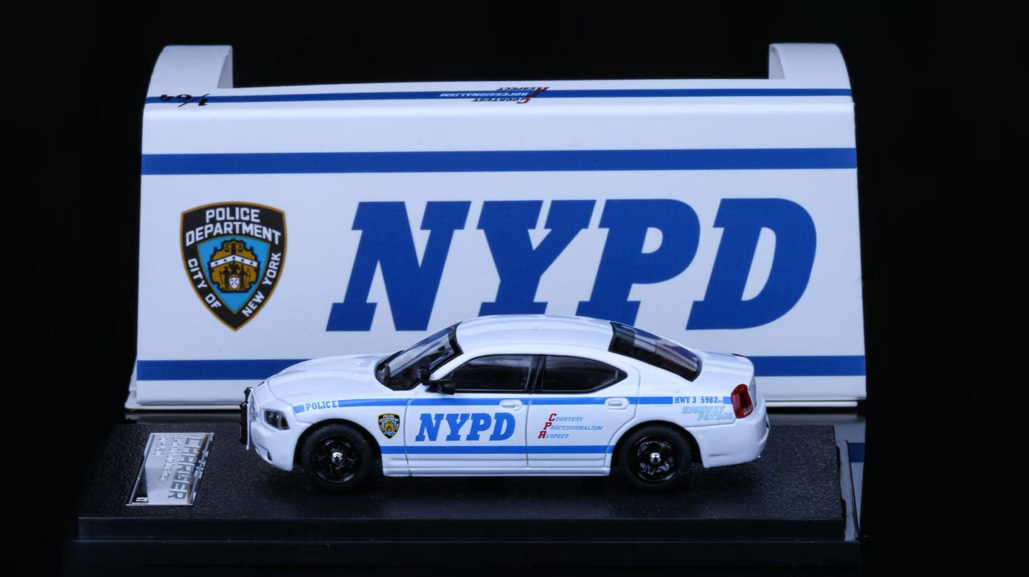 Rollin 1:64 08 Dodge Charger New York Police Department Highway Patrol Slick Top NYPD