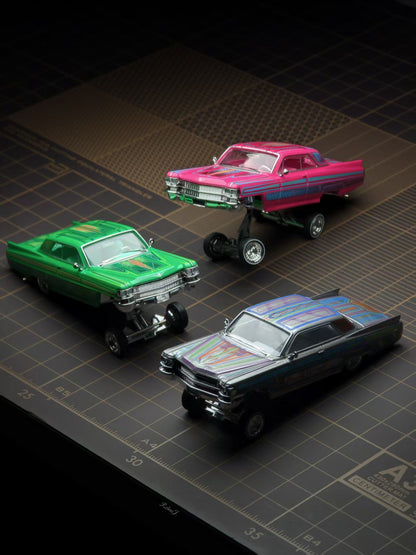 [Pre-order] 97 M 1:64 1964 Coupe DeVille Lowrider Pink / Green / Silver