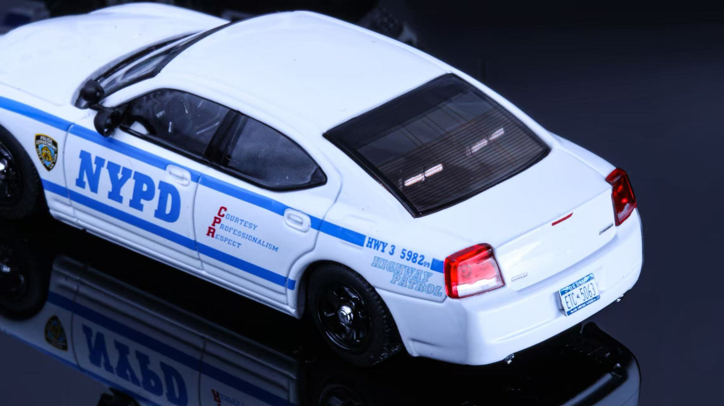 Rollin 1:64 08 Dodge Charger New York Police Department Highway Patrol Slick Top NYPD